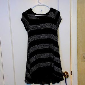 Black and white stripped dress